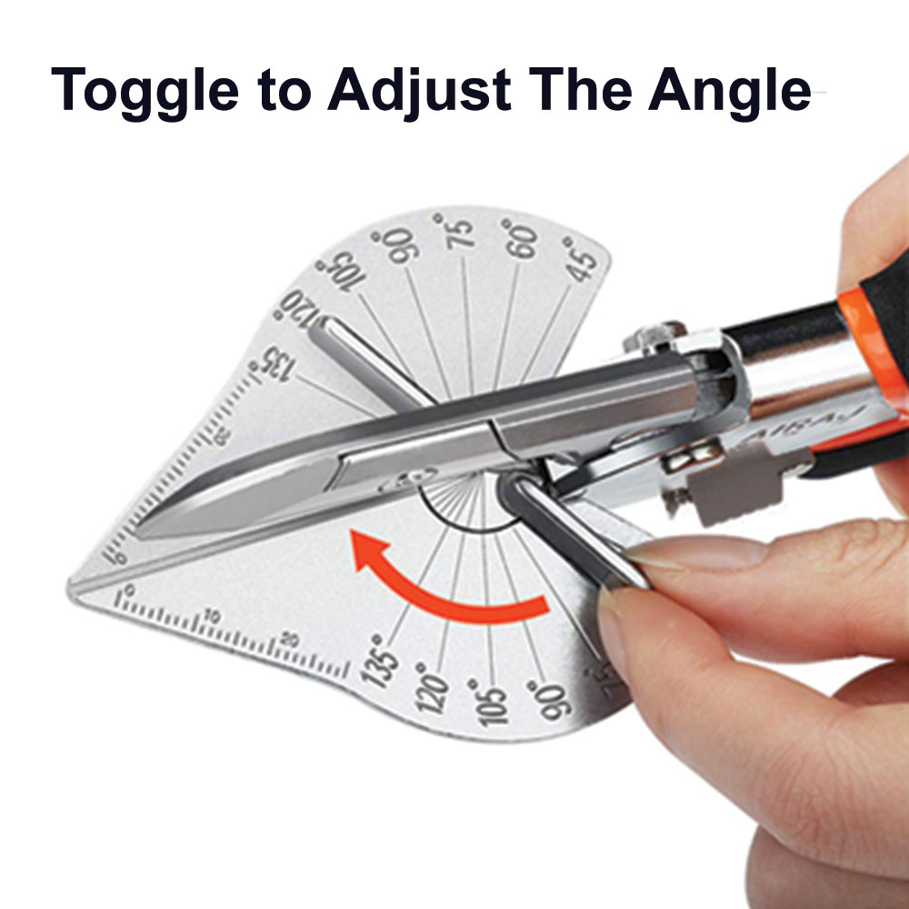 Multi Angle Miter Shears, 45-135 Degree Adjustable Angle Chisel